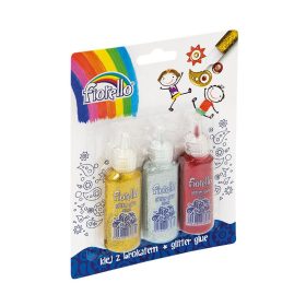  Ragasztó folyékony FIORELLO GR-BK20B3 glitteres 3x20 ml arany ezüst piros