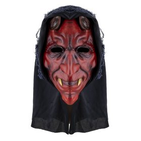 Álarc latex csuklyás ördög