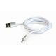 Kábel lightning Apple,Ipod,Ipad, Iphone USB kábel 1,8m ezüst hálós