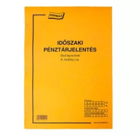 Időszaki pénztárjelentés A/4, 25x2 lapos
