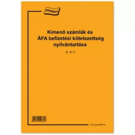 Kimenő számlák nyilvántartása A/4