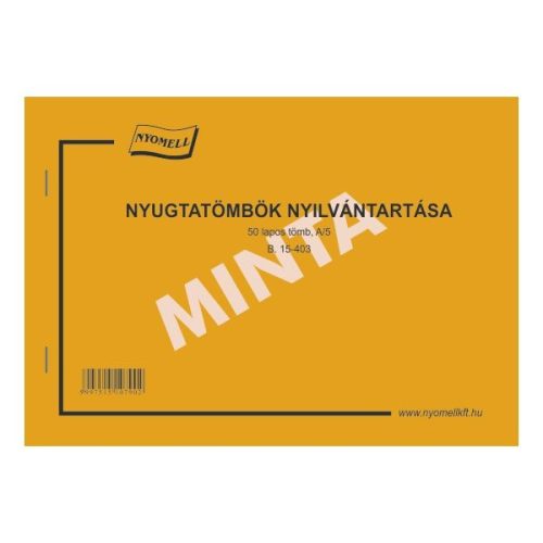 Nyugtatömbök nyilvántartója