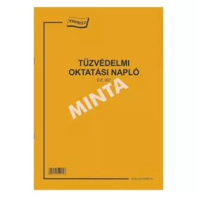 Tűzvédelmi oktatási napló A/4