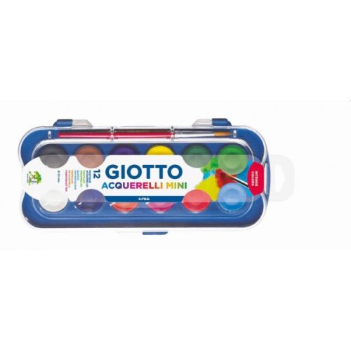 Vízfesték Giotto, 12 db-os, 23mm + ecset