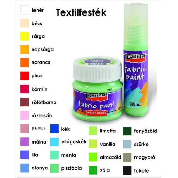 Textilfesték Fabric paint és F. p. NEON 20 ml