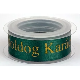 Szatén szalag, Boldog Karácsonyt, 15mm×3m, több színben