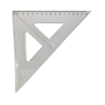 Vonalzó háromszög alakú - 45 fokos, 16cm