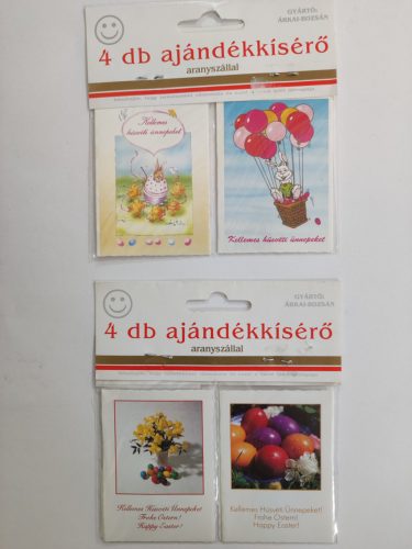 Húsvéti ajándékkisérő 4db /cs