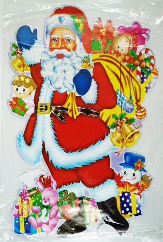 Karácsonyi, Mikulásos ablakmatrica nagy, vegyes