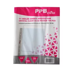   Genotherm lefűzhető, A4, 50 micron víztiszta PPB Extra 100 db/csomag,
