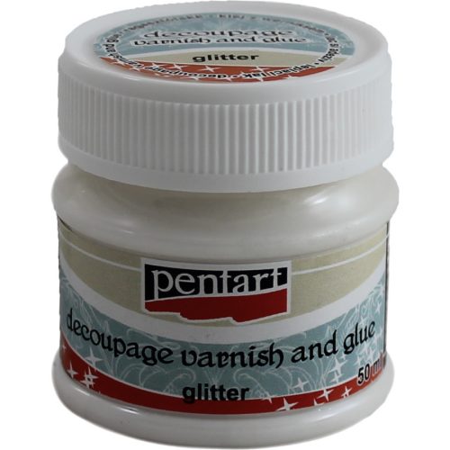 Decoupage ragasztó glitteres, 50 ml