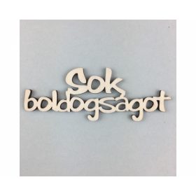 Natúr fa felirat - Sok boldogságot, 10 cm x 3,7 cm