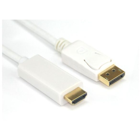 Kábel Display- HDMI 1.8M Fehér VCOM