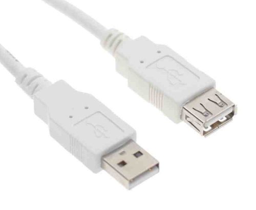Kábel hosszabbító USB 2.0 OEM Fehér 0.6M