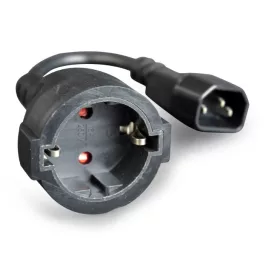   Adapter Gembird C14 apa - Schuko anya Adapter kábel 0.15m Fekete
