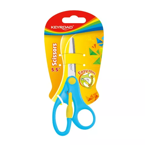 Olló 13 cm tompa fejű 20 db/display Keyroad For Kids vegyes színek