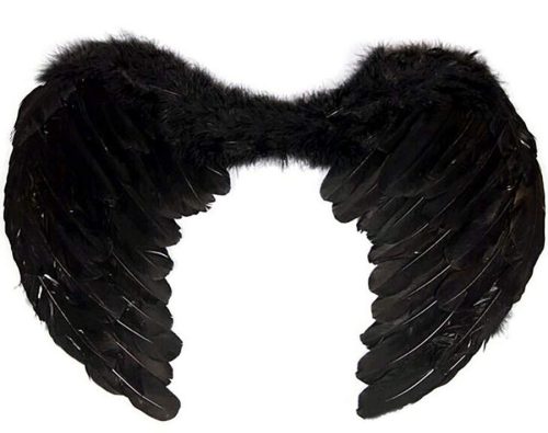 Angyalszárny fekete, 41×35 cm