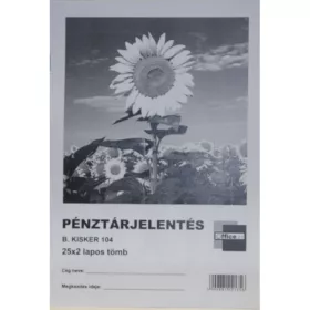 Pénztárjelentés A/5 25x2 lapos