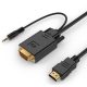 Kábel Gembird HDMI - VGA+Audio Adapter kábel 1.8m - Fekete