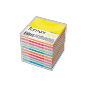   Kockatömb transzparens tartóban színes pasztell és intenzív 9x9x9cm, Fornax