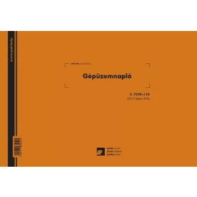 Gépüzemnapló A/4, 25×3 lapos tömb, D7570-110