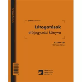  Látogatásokat előjegyző könyv 150lapos (206x173mm) C.3341-20