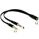 Adapter Fordító Audio 3,5mm 4pin jack anya - 2x3,5mm 3pin jack apa