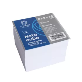   Kockatömb 8x8x6,5cm, ragasztás nélküli, Bluering® Extra fehér