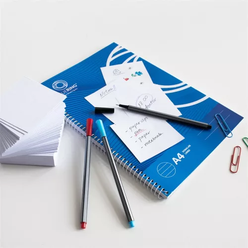 Kockatömb 8x8x6,5cm, ragasztás nélküli, Bluering® Extra fehér