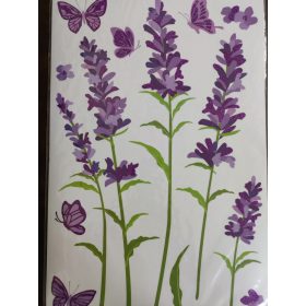   Falmatrica 32x50 cm, csillámos, levendula, pipacs minta, 10189,1380