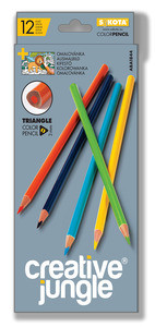 Színes ceruza Creative Jungle, 12 db-os, háromszögletű