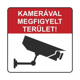 Matrica - Kamerával megfigyelt terület, 10x10 cm