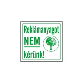 Matrica - Reklámanyagot nem kérünk, 8,5x8,5cm