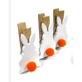 Dekor csipesz nyuszi, 4 db.