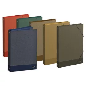   Füzetbox, 40 mm, karton, A4, AMBAR "Kraft", vegyes színek