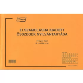Elszámolásra kiadott összegek nyilvántartása Pátria