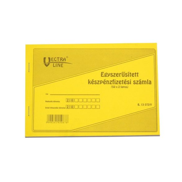 Készpénzfizetési számlatömb 50x2 fekvő Vectra