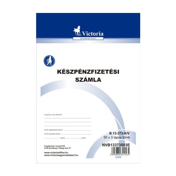 Készpénzfizetési számla 50x3 Vectra/Victoria