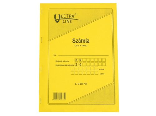 SZÁMLATÖMB 25X4 A/4 ÁLLÓ