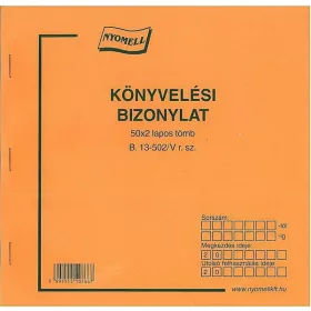 Könyvelési bizonylat Pátria 50x2 lapos tömb