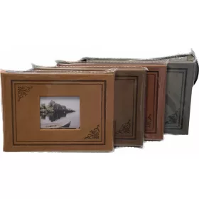 Fotóalbum, bőrhatású, 10x15 cm / 24 db.