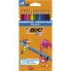 Színes ceruza készlet, BIC KIDS "Tropicolors", 12 különböző szín