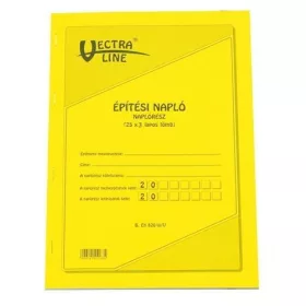 Építési napló 25x3 + 9db 3lapos garn.