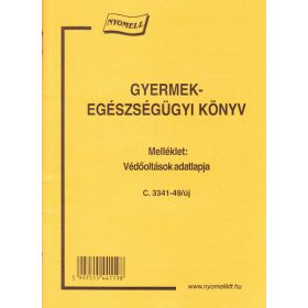 Nyomtatvány gyermekegészségügyi kiskönyv