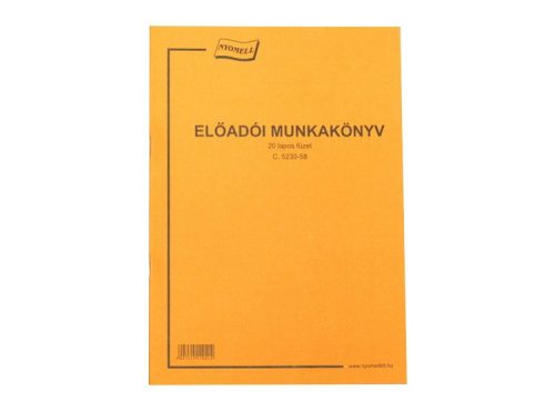 Előadói munkakönyv A/4 20 lapos