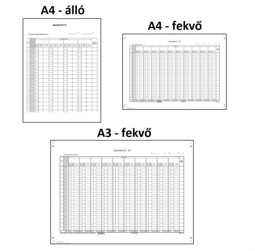Jelenléti Ív A/4