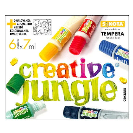 Tempera, Creatív Jungle 6 x12 ml
