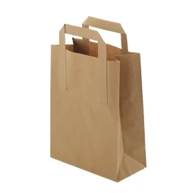   Füles papírtasak, ( nagy ) szalagfüles, barna, 32×17×44 cm