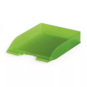   Irattálca, műanyag, DURABLE, "Basic", áttetsző zöld