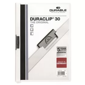   Gyorsfűző, klipes, A4, DURABLE "DURACLIP® 30", fehér